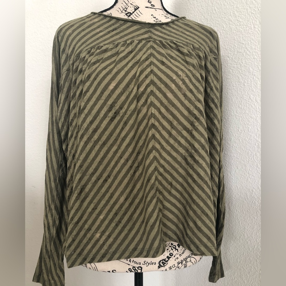 Anthropologie Green Sheer-like Top S